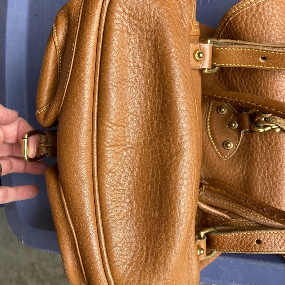 Vintage Dooney & Bourke Canyon Tan Leather Convertible Mini Backpack MADE in USA - Picture 8 of 9